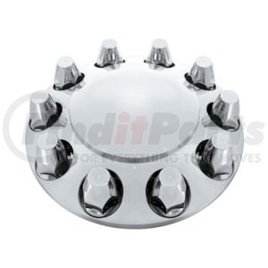 10135 by UNITED PACIFIC - Dome Front Axle Cover With 33mm Standard Style Push-On Nut Covers, Chrome