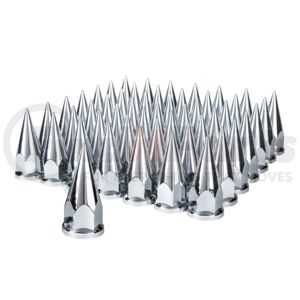 10570CB by UNITED PACIFIC - 33mm x 4-7/8" Chrome Plastic Super Spike Nut Covers, Push-On (60-Pack)