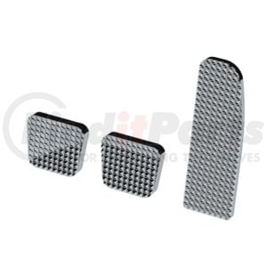 70361 by UNITED PACIFIC - Chrome Billet Aluminum Diamond Pedal Set