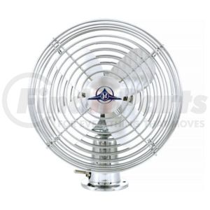 United Pacific 40848 Trailer Accessory Chrome 6" Heavy Duty Fan, 12V