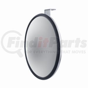 United Pacific 60033 Door Blind Spot Mirror 7-1/2" 430 Stainless Steel 320R Convex Mirror, Offset Mounting Stud