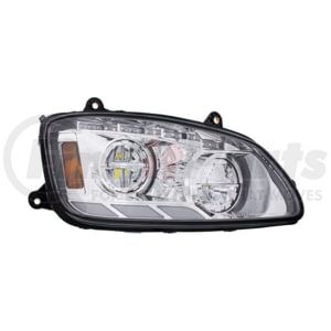 United Pacific 35880 Headlight Assembly Passenger Side Chrome LED Headlight w/ Sequential Turn Signal & Position Light