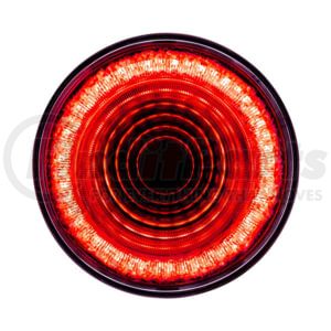 36652 by UNITED PACIFIC - 24 LED 4" Round Mirage Light (Stop, Turn & Tail), Red LED/Red Lens