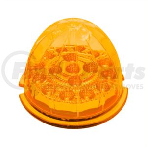 39320 by UNITED PACIFIC - 17 LED Dual Function Reflector Cab Light, Amber LED/Amber Lens