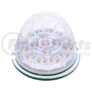 39322 by UNITED PACIFIC - 17 LED Dual Function Reflector Cab Light, Amber LED/Clear Lens