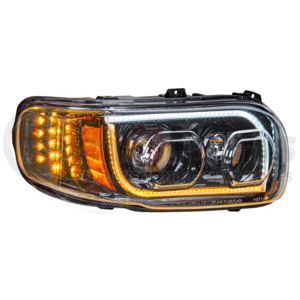 31147 by UNITED PACIFIC - Passenger Side High Power LED "Blackout" Headlight w/ 16 LED Turn and 57 LED Bar