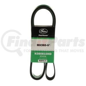 K080810HD by GATES - Serpentine Belt - FleetRunner Heavy-Duty Micro-V Serpentine Drive Belt