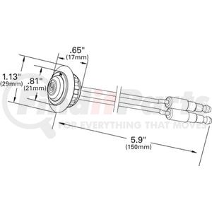 49322 by GROTE - MicroNova® Dot LED Clearance / Marker Light - Red, with Grommet