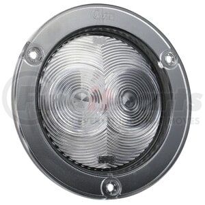 Grote 60631 Auxiliary Light LICENSE LAMP, 4", LED HOOK UP LAMP W/FLANGE, MALE PIN, 12 VOLT Lens Color CLR