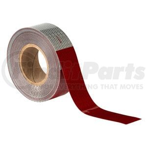 Grote 40650 Reflector Assembly 2 in. x 150 ft. Roll Conspicuity Tape, Red/Silver, DOT-C2 Standard, Easy Installation