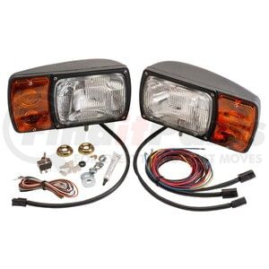 Grote 634514 Headlight Set SNOWPLOW LAMP, KIT W/UNIVERSAL WIRING HARNESS, PAIR PACK Lens Color CLR/YEL