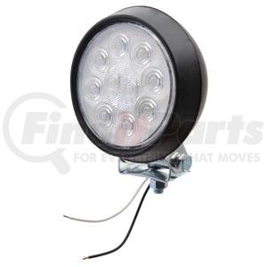 Grote 63561 Vehicle-Mounted Work Light 4" Round Utility Lights, Hardwire, Spot with Rubber Housing, Black