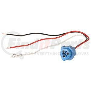 67002 by GROTE - Stop / Tail / Turn Three-Wire Plug-In Pigtails for Male Pin Lamps, 11″ Long, Chassis Ground, Blunt Cut Wire