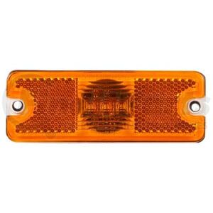 Truck-Lite 18050Y Marker Light 18 Series, LED, Yellow Rectangular, 3 Diode, Marker Clearance Light, P2, 2 Screw,