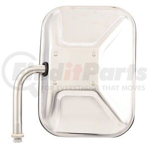 97662 by TRUCK-LITE - Door Mirror - 7.5 x 10.5 in., Silver Stainless Steel, Flat Mirror, Universal