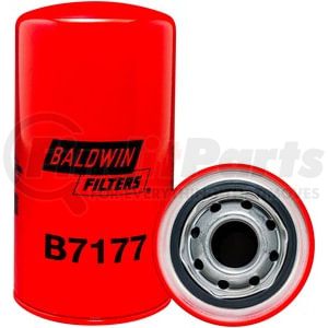 B7177 by BALDWIN - Engine Oil Filter - Lube Spin-on, 1 1/8-16, 12 Nominal, 30 Absolute