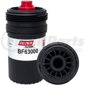 BF63000 by BALDWIN - Fuel Filter - Spin-on, S102 x 4, Attached Gasket, 4.3 Absolute