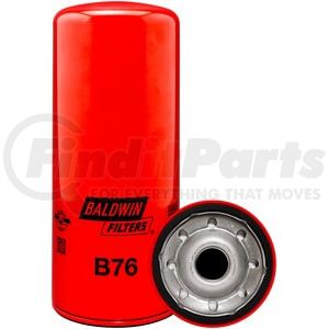 Baldwin B76 Engine Oil Filter Engine Oil Filter - Full-Flow Lube Spin-on, 1 1/8-16 Thread, With Gasket