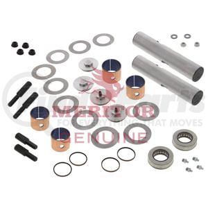R201474 by MERITOR - Steering King Pin Kit - Composite (Ream) Bushing, 1.499" Diameter, 7.511" Length, Double Draw Key