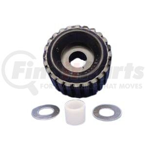 300-071417 by EZ LOADER - Hog Ring Style Wobble Roller Wheel with 4.88" Diameter, 1.025" ID Nylon Bushing
