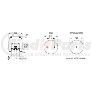 Firestone W013585426 Suspension Air Spring Kit AIR SPRING