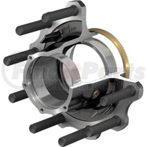 10082252 by CONMET - Drum Brake and Hub Assembly - 11,500 lbs. Rating, Iron Hub, 4.08 in. Stud, Aluminum Wheels