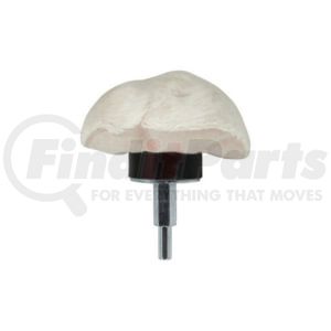 AES Industries 162-3P Buffing Wheel 3-Inch Mushroom Cotton Buffing Wheel 1/4-Inch Shank Polishing Dome Drill Adapter