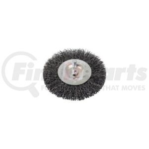 AES Industries 1864 Wire Wheel Tool 4-Inch Coarse Wire Wheel Brush with 1/4-Inch Shank Rust Paint Stripping Drill Adapter