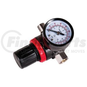 AES Industries 875 Spray Gun Air Regulator Mini Diaphragm Air Regulator with Gauge, 1/4 In. MNPT Inlet, 1/4 In. FNPT Outlet,