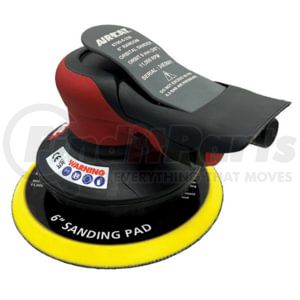 AIRCAT 6700-6-338 Orbital Sander 6 In. Non Vacuum Pneumatic Orbital Palm Sander with Coarse 3/8 In. Orbit Action