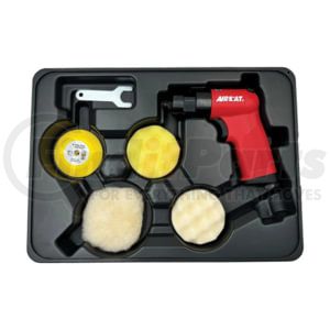 AIRCAT 6305-K Polisher 3 In. Mini Pneumatic Rotary Surface Polisher and Finishing Buffer Repair Kit