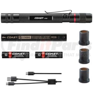 Coast 20818 Penlight HP3R Rechargeable Focusing Penlight, Black