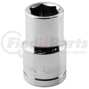 K-Tool International 23114 Socket 7/16 in. x 1/2 in. Drive 6-Point SAE Socket, Heat-Treated Chrome Vanadium Steel, Rust