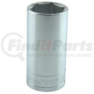 K-Tool International 28228 Socket 28 mm x 1/2 in. Drive 6-Point Metric Deep Socket, Heat-Treated Chrome Vanadium Steel