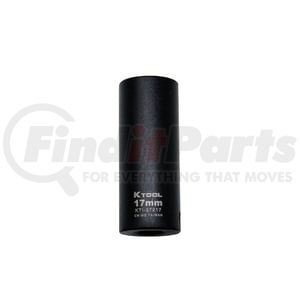 K-Tool International 37217 Socket 17 mm x 3/8 in. Drive 6-Point Metric Deep Impact Socket, Heat-Treated Chrome-Moly Steel
