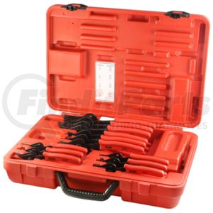 K-Tool International 55112 Pliers 12-Piece Reversible Snap Ring Pliers Set for Internal and External Rings, with Storage Case