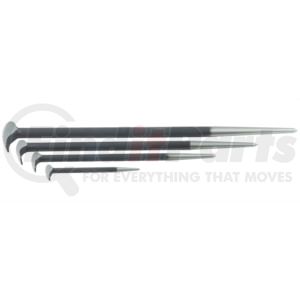 K-Tool International 71600 Pry Bar 4-Piece Bent-End Pry Bar Set with High-Leverage Rolling Head and Long Tapered Body
