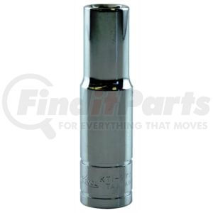 K-Tool International 27208 Socket 8 mm x 3/8 in. Drive 6-Point Metric Deep Socket, Heat-Treated Chrome Vanadium Steel