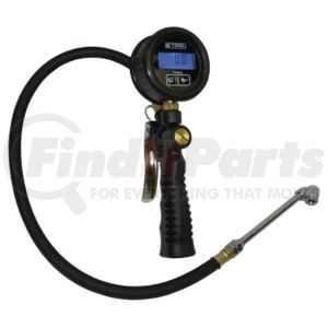 K-Tool International 89001 Tire Pressure Gauge Digital Air Tire Inflator with Dual-Head Chuck, Anti-Oil Rubber Casing and