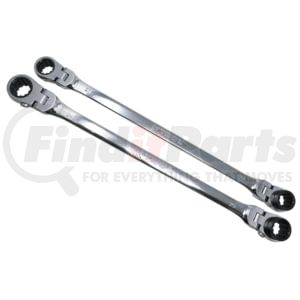 K-Tool International XDDBM4 Wrench Set 2-Piece 90-Tooth Reversible Double-Box Ratcheting Wrench Set, Extra-Long Flexible
