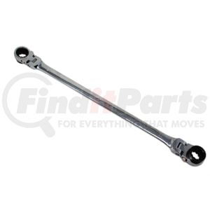 K-Tool International XDDB21X22 Wrench 21 mm x 22 mm 90-Tooth Reversible Double-Box Ratcheting Wrench, Extra-Long Flexible