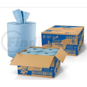 Kimberly-Clark 55423 Kimberly Clark Center Pull Towels, Blue, 4 Rolls/Case, 200 Towels/Roll, 800 Towels/Case