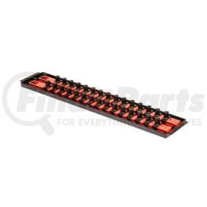 8454 by ERNST - Socket Boss, 2 Rail Socket Tray, Red - 1/2 in. Drive