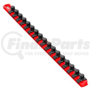 8402 by ERNST - 18 in. Socket Organizer, Red w/ 1/2 in. TwistLock Clips