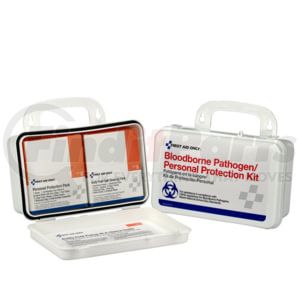 First Aid Only 3060 Body Fluid Cleanup Kit BBP Unitized Spill Clean Up Kit Plastic Case