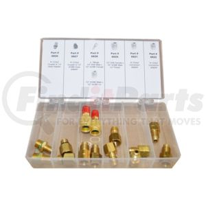 FJC, Inc. 6072YF A/C Service Item Assortment 12-Piece R-1234yf Manifold and Hose Adapter Assortment Kit