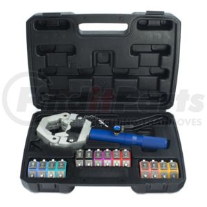 FJC, Inc. 2806 Hydraulic Hose Crimper Hydraulic A/C Hose Crimper Kit, Custom Case, Dies for Sizes #6 #8 #10 #12