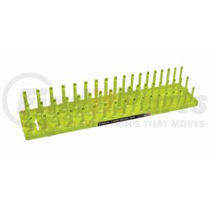 Hansen Global 12083 1/2" Metric 3-Row Socket Tray - Hi-Viz Yellow