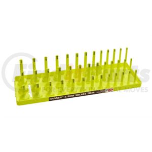 Hansen Global 38073 3/8" SAE 3-Row Socket Tray, Hi-Viz Yellow