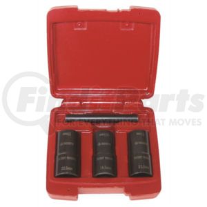 LTI Tools LT1233 Wheel Lug Nut Socket 4-Piece 1/2 In. Drive Dual Sided Flip Impact Socket Chrome Cap Lug Nut Remover Kit